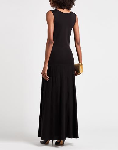 Woman Maxi dress Black Size XL Cotton, Silk
