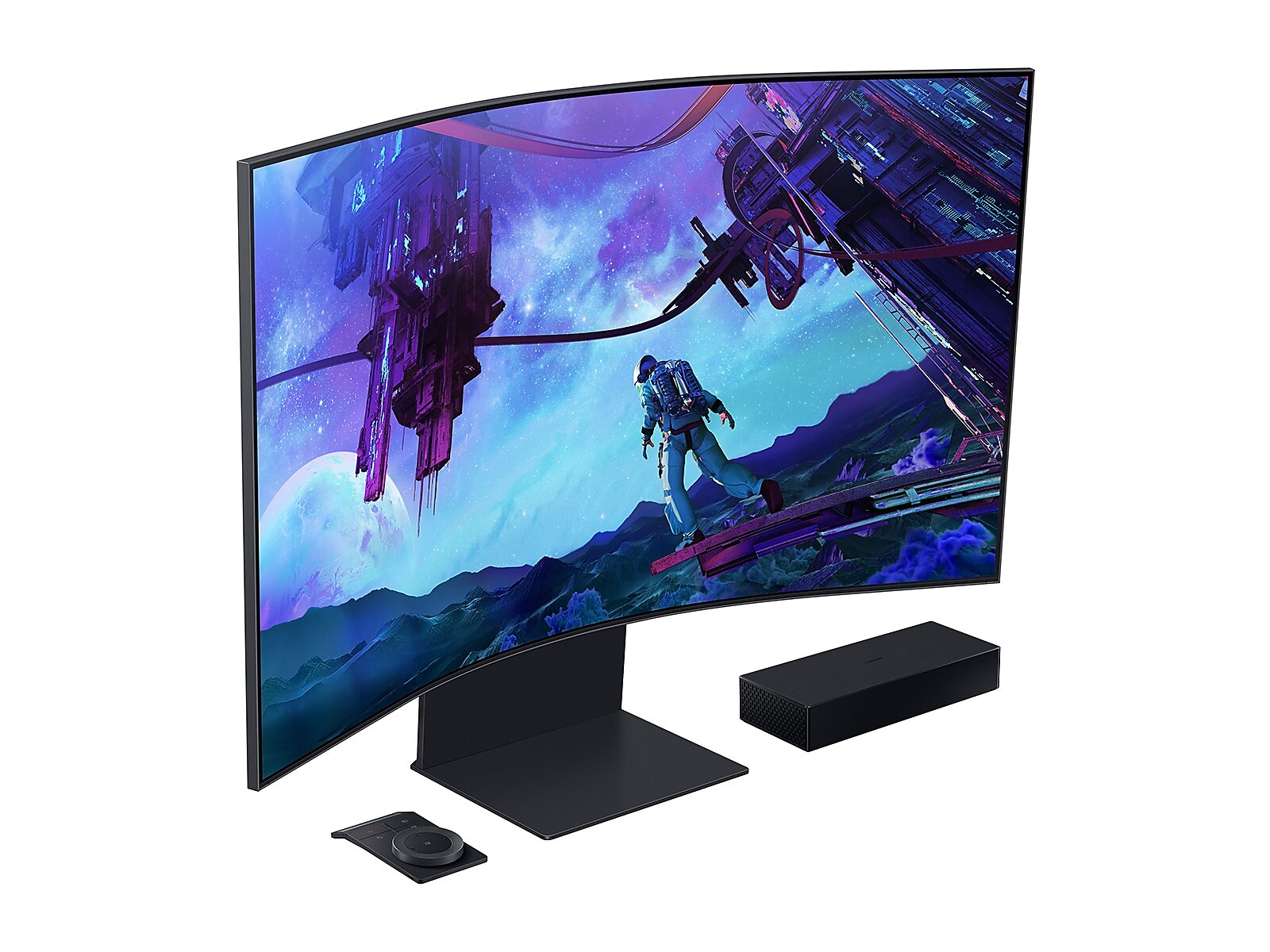55" Monitor Odyssey Ark 2nd Gen. 4K UHD 165Hz 1ms in black (GtG) Quantum Mini-LED Curved Gaming Screen(LS55CG970NNXGO)
