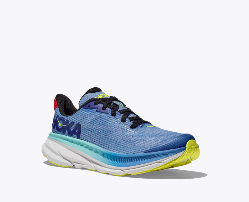HOKA Clifton 9 Shoes in Virtual Blue/Cerise