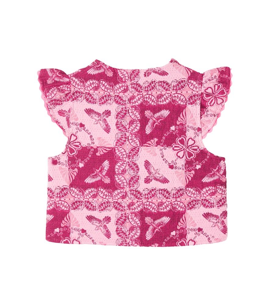 Nina needlepoint cotton-blend vest