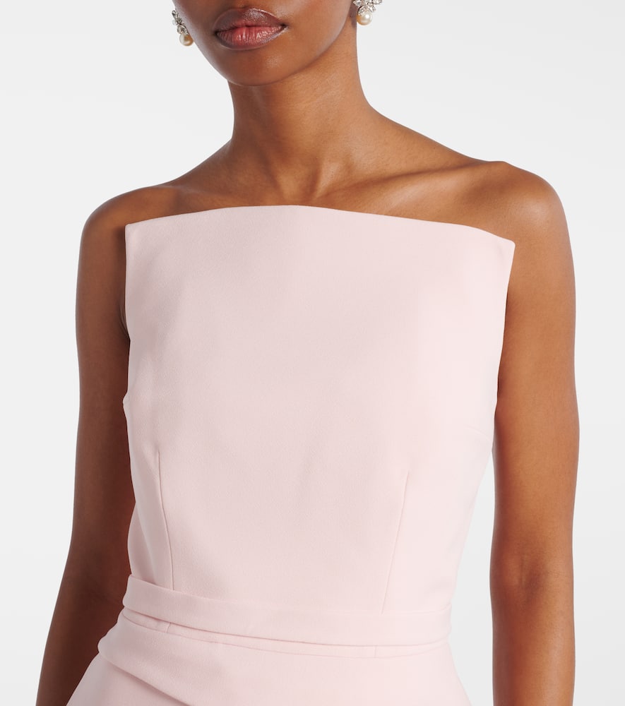 Belted crêpe midi dress