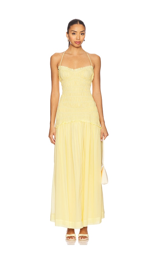 Lovers and Friends Alessia Maxi Dress in Lemon.  XS. Also in