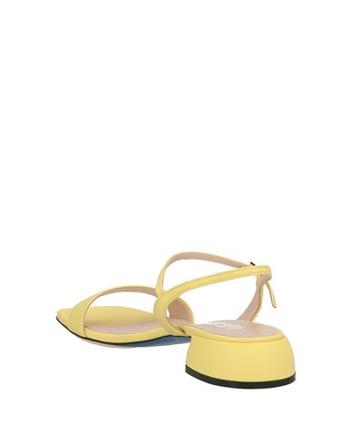 Woman Sandals Yellow Size 7 Leather