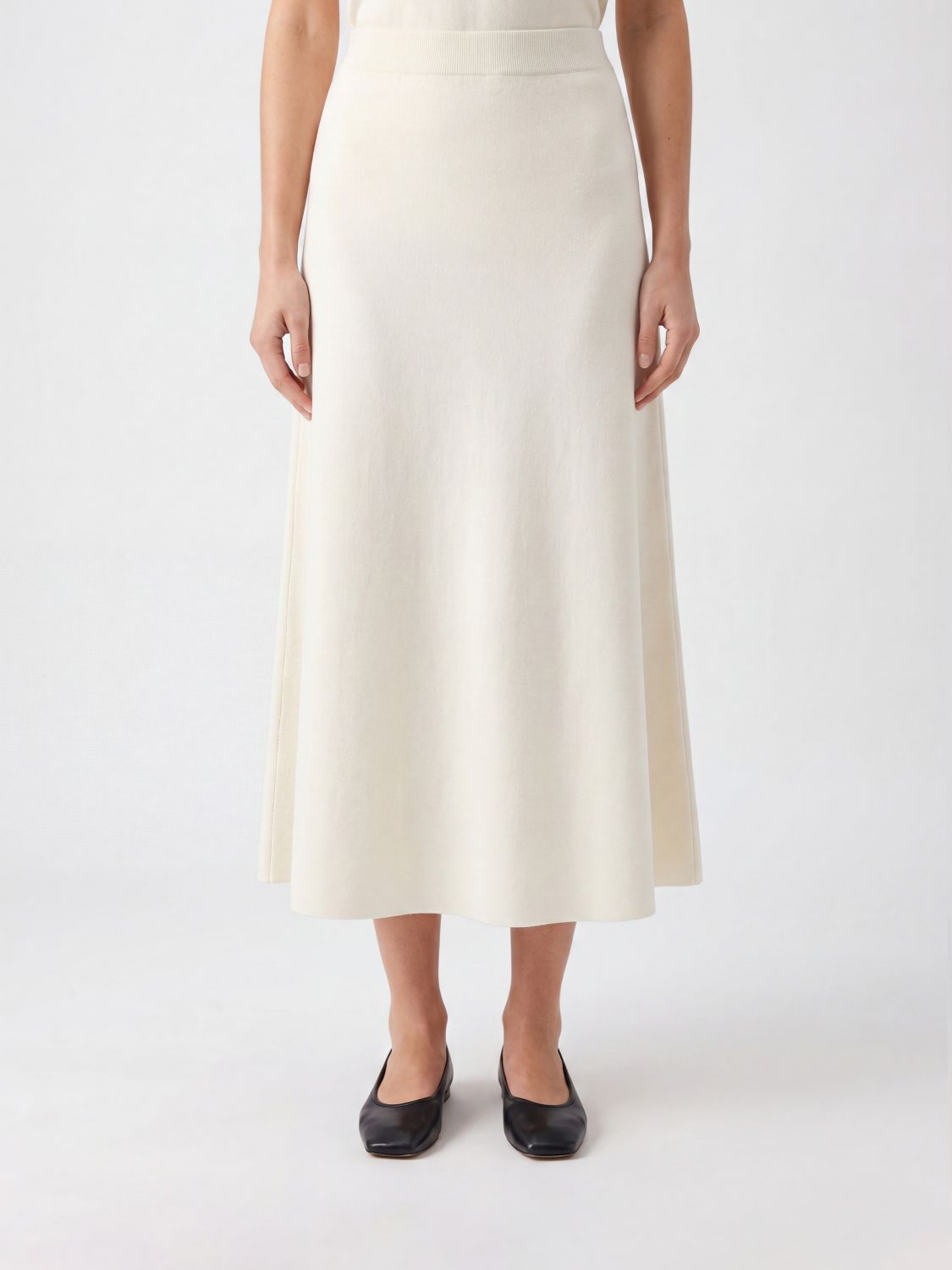 P. A.R. O.S. H. High-Waisted Pure Silk Midi Pencil Skirt with Straight Hem