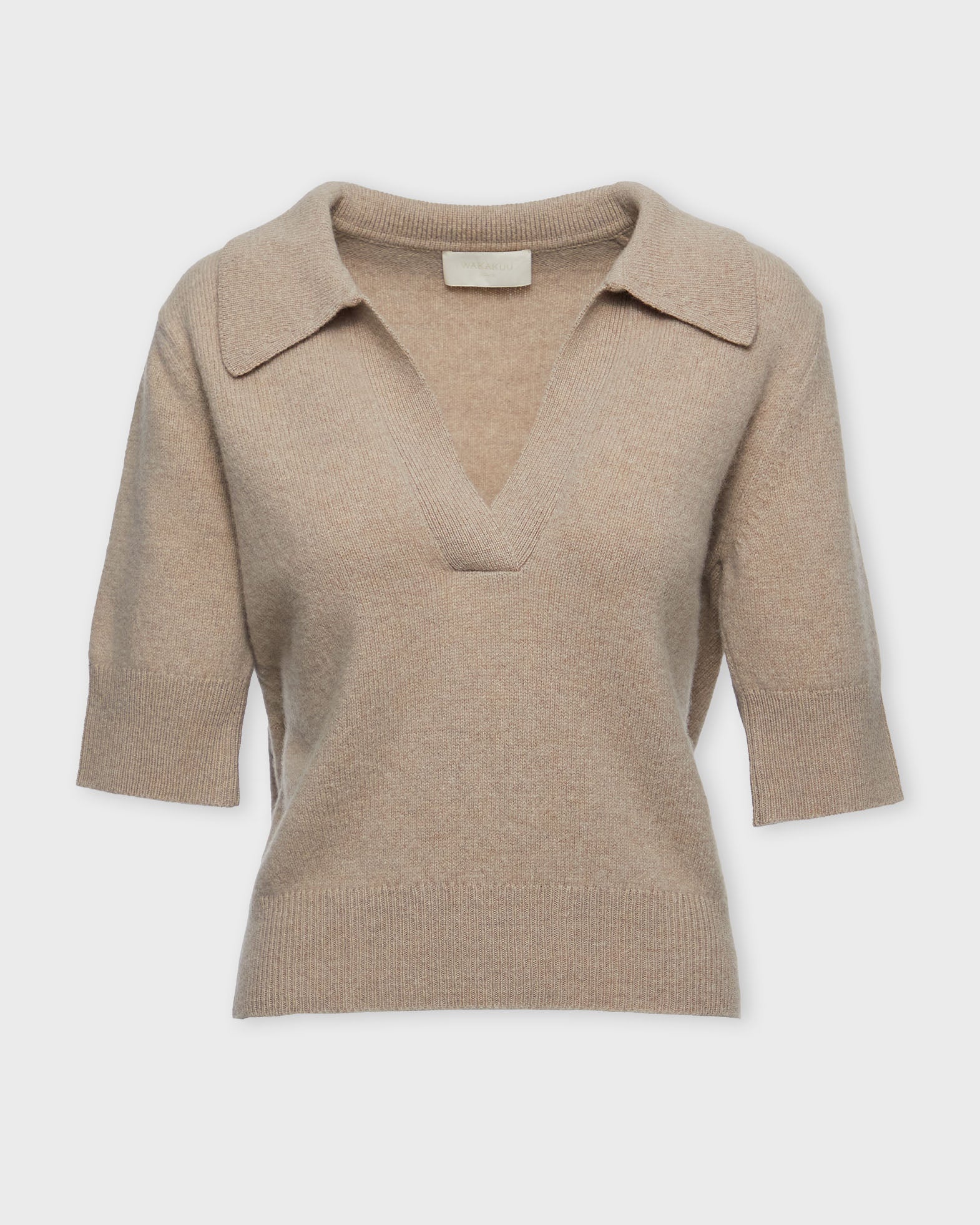 Wakakuu Icons Top Lisabon Wool Cashmere Sand