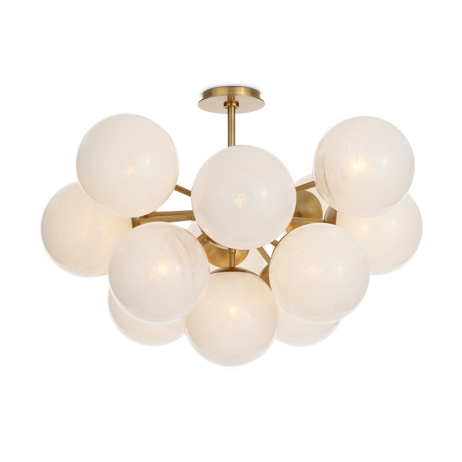 Natural Brass Flush Mount from the Shine Collection