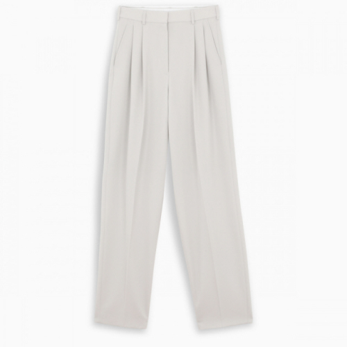 Tailored high-waisted trousers - Grey