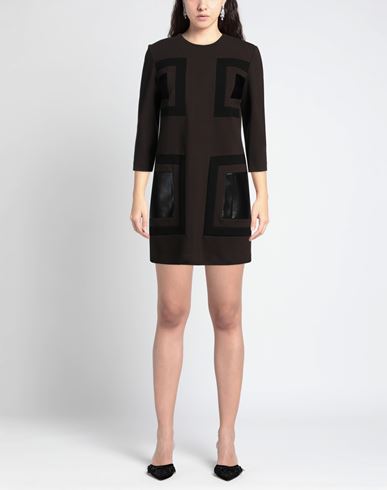 Woman Mini dress Charcoal Size 6 Viscose, Nylon, Elastane, Polyester, Polyurethane