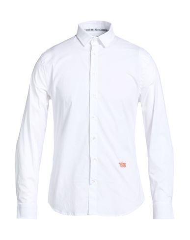 Man Shirt White Size 17 Cotton, Elastic fibres
