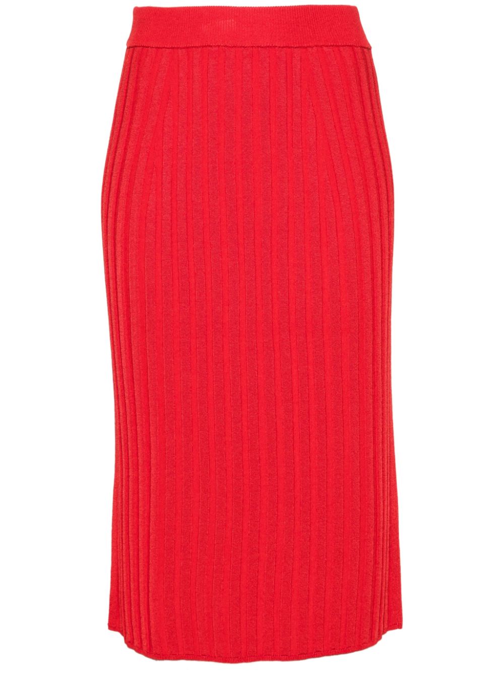Chunky-ribbed skirt - Red