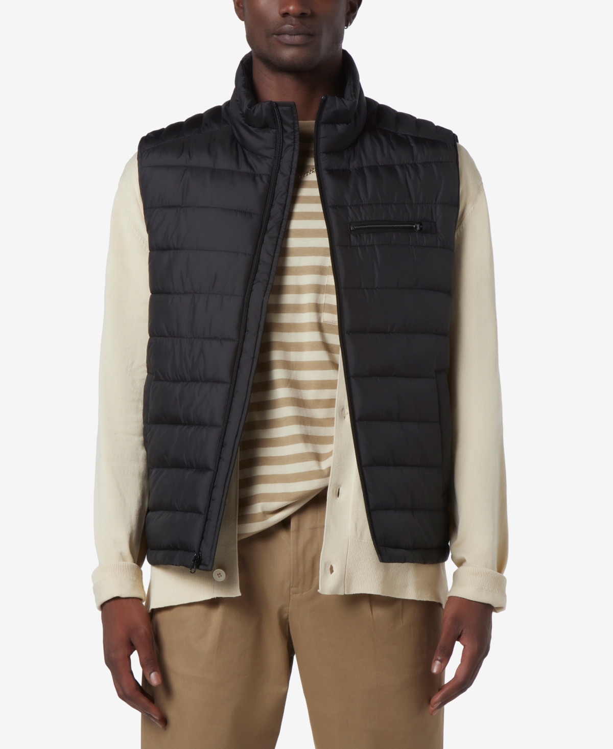 Men's Gershwin Channel Quilt Packable Vest - Black