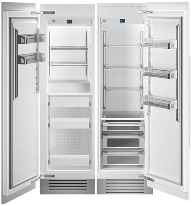 Bertazzoni Side-by-Side Column Set with 24" Refrigerator and 24" Freezer Panel Ready BERTREFFRPR