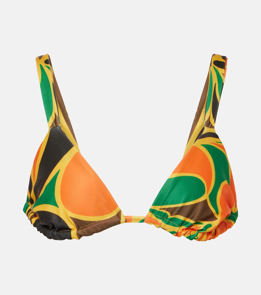 Faithfull Zinnia printed cotton beach cover-up