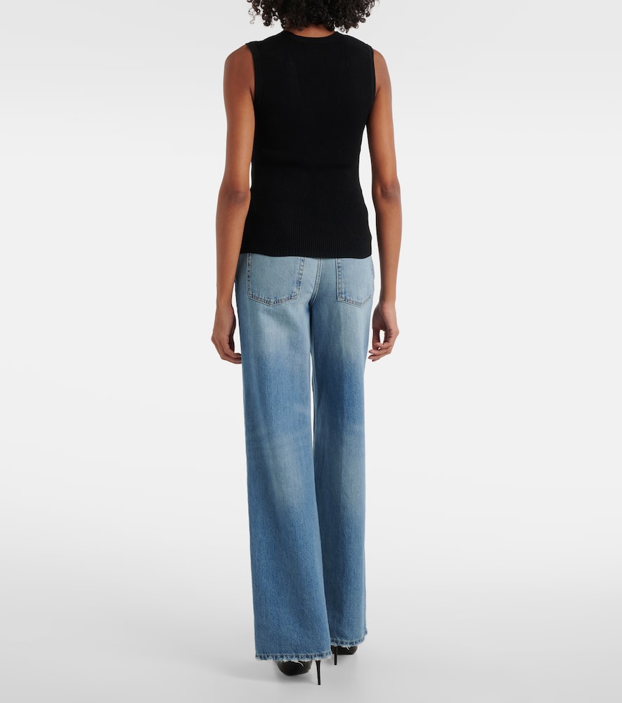 Sid ribbed-knit top