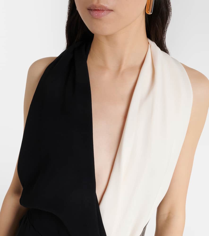Elsa draped crêpe midi dress