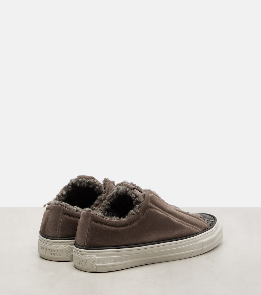 Monili suede slip-on shoes