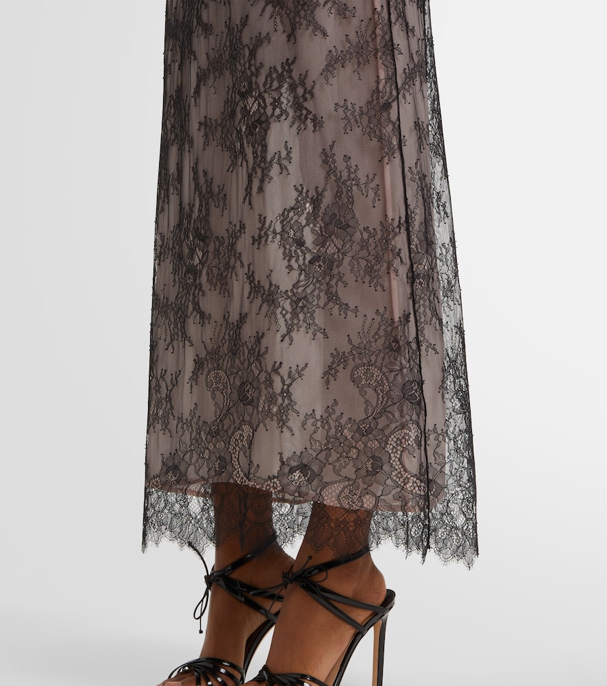 Rebrodé lace midi dress