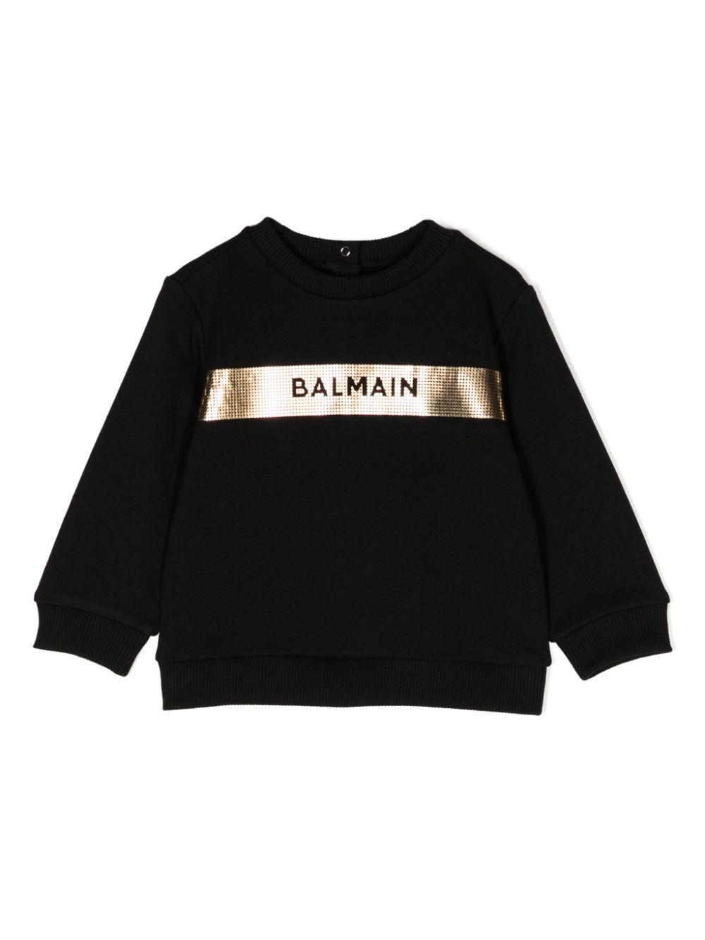 Appliqué-detail cotton sweatshirt - Black