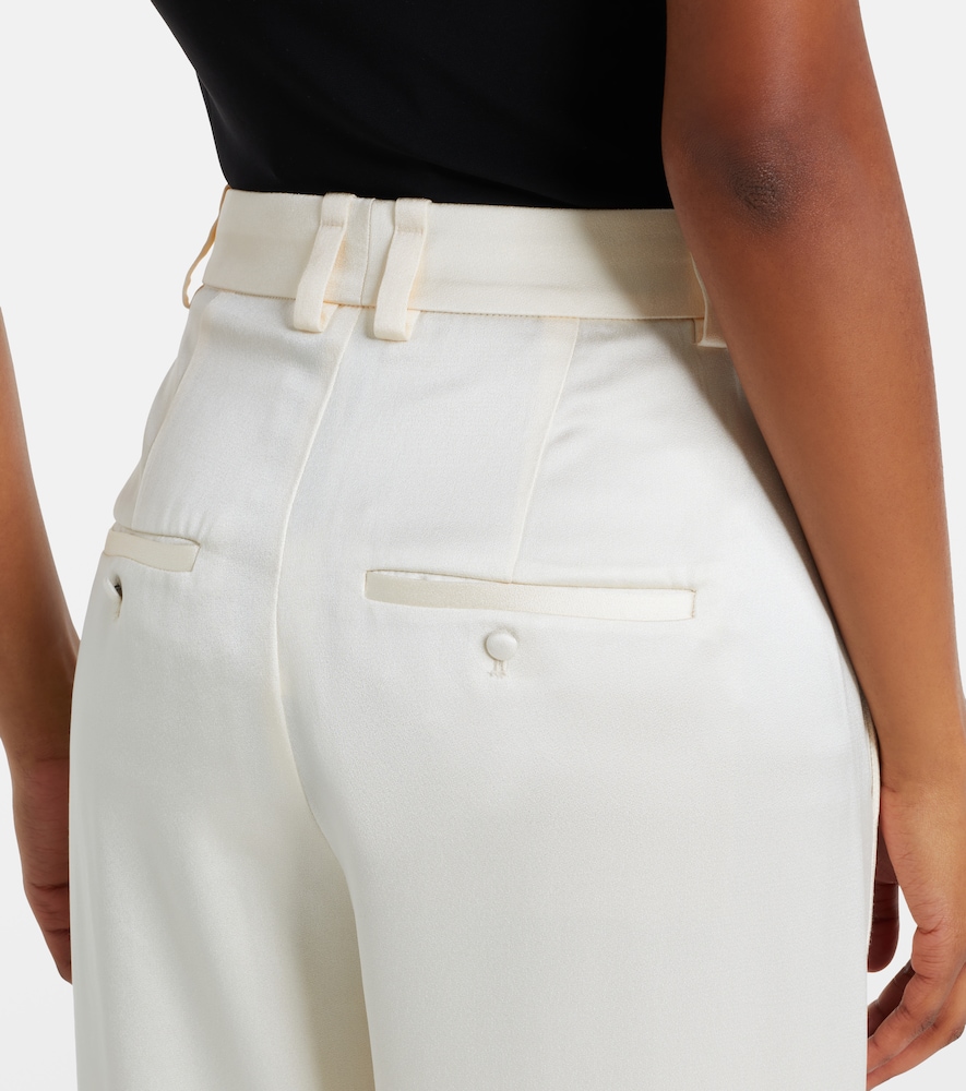 Satin wide-leg pants