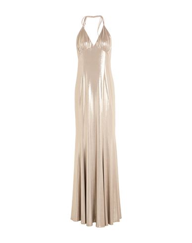 Woman Maxi dress Bronze Size M Polyester, Elastane