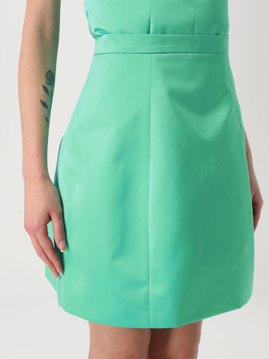 Duchess-satin mini skirt - Pink