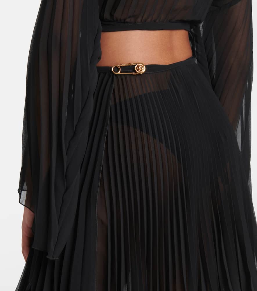 Safety Pin pleated beach cover-up