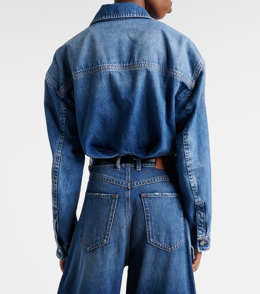 Pevera cropped denim shirt