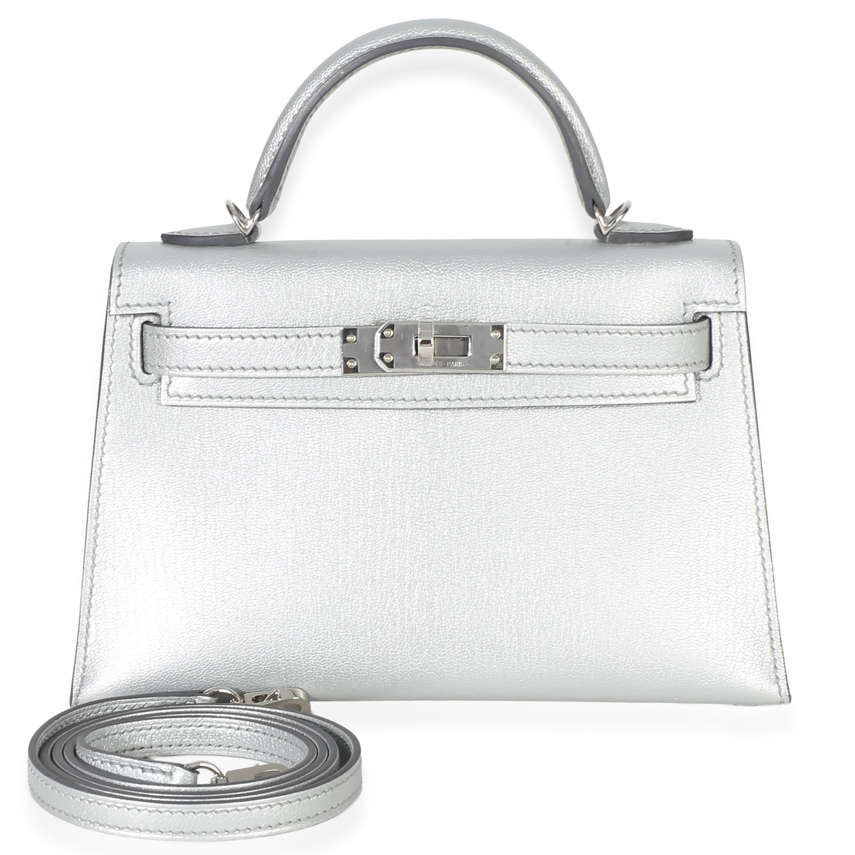 Hermès Chevre Chamkilight Sellier Mini Kelly II 20 PHW