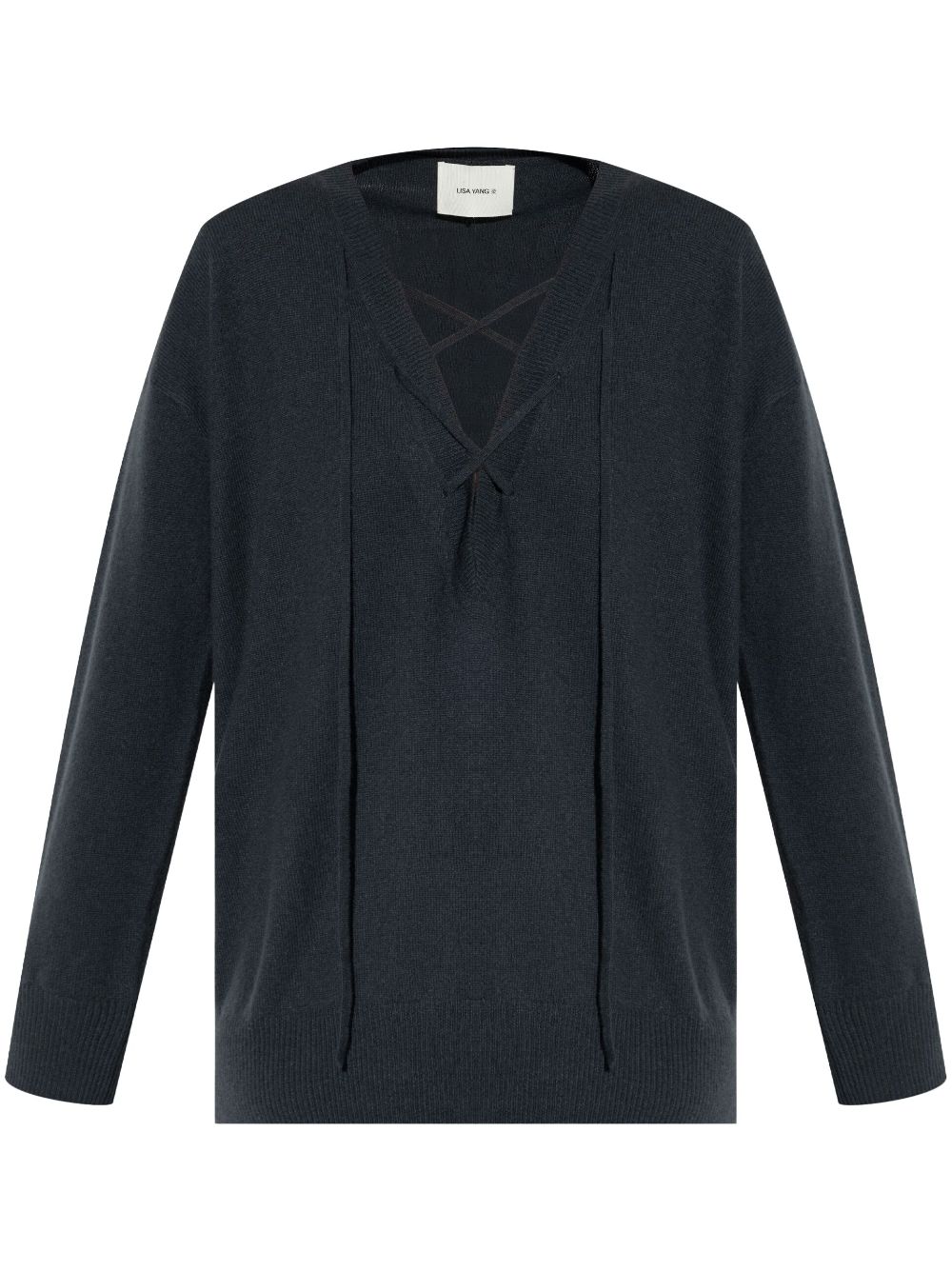 Erna V-neck cashmere jumper - Black