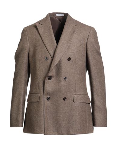 Man Blazer Brown Size 46 Virgin Wool