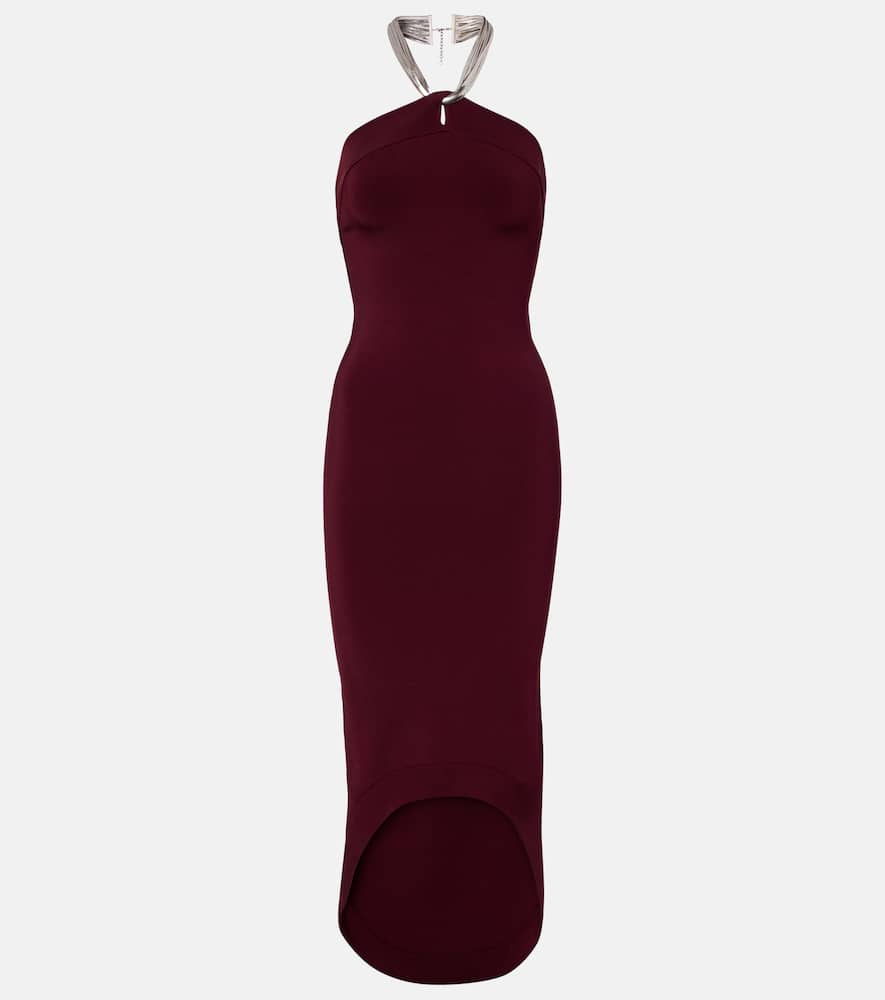 Halterneck midi dress