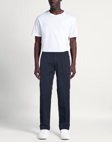 Man Pants Navy Size 34 Linen, Cotton