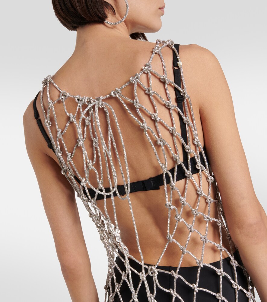 Crystal-embellished minidress