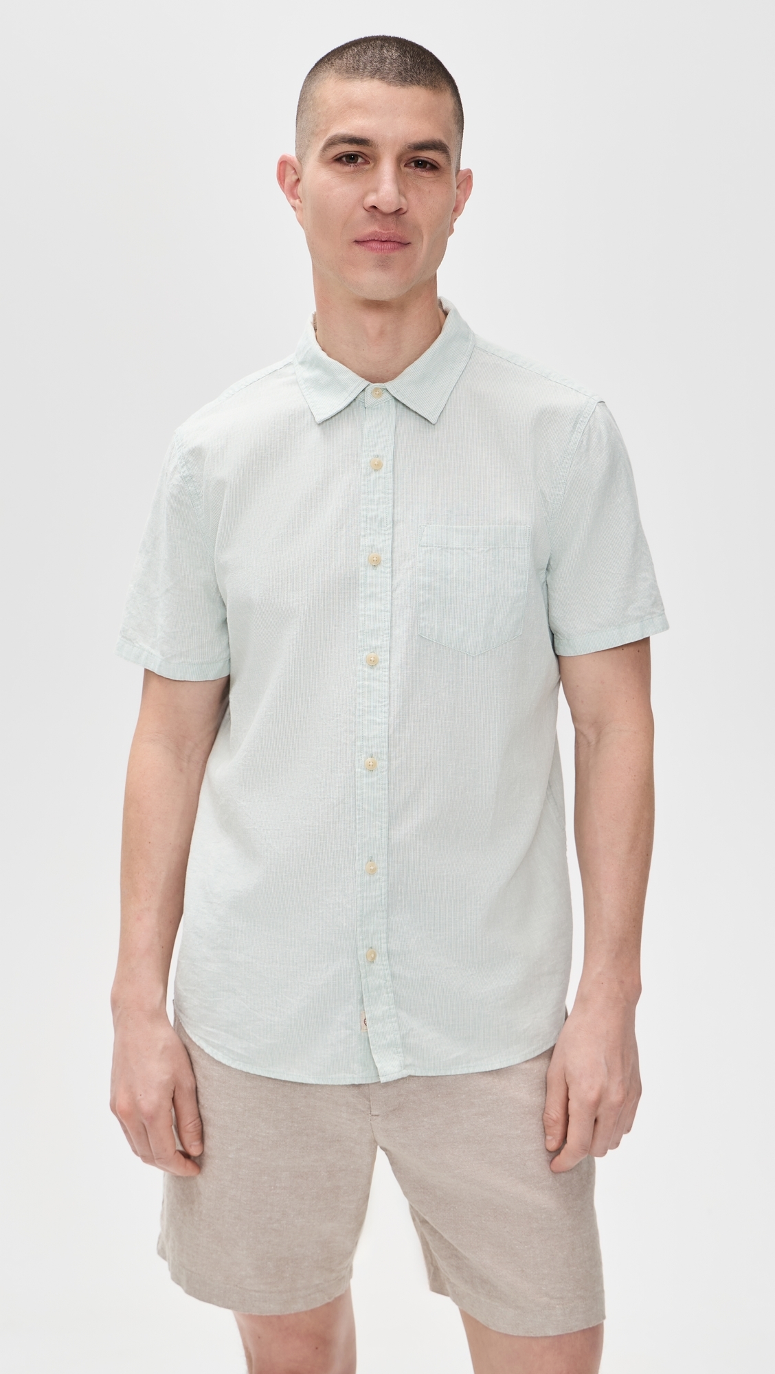 Better-Than-Linen Shirt Iceberg Stripe