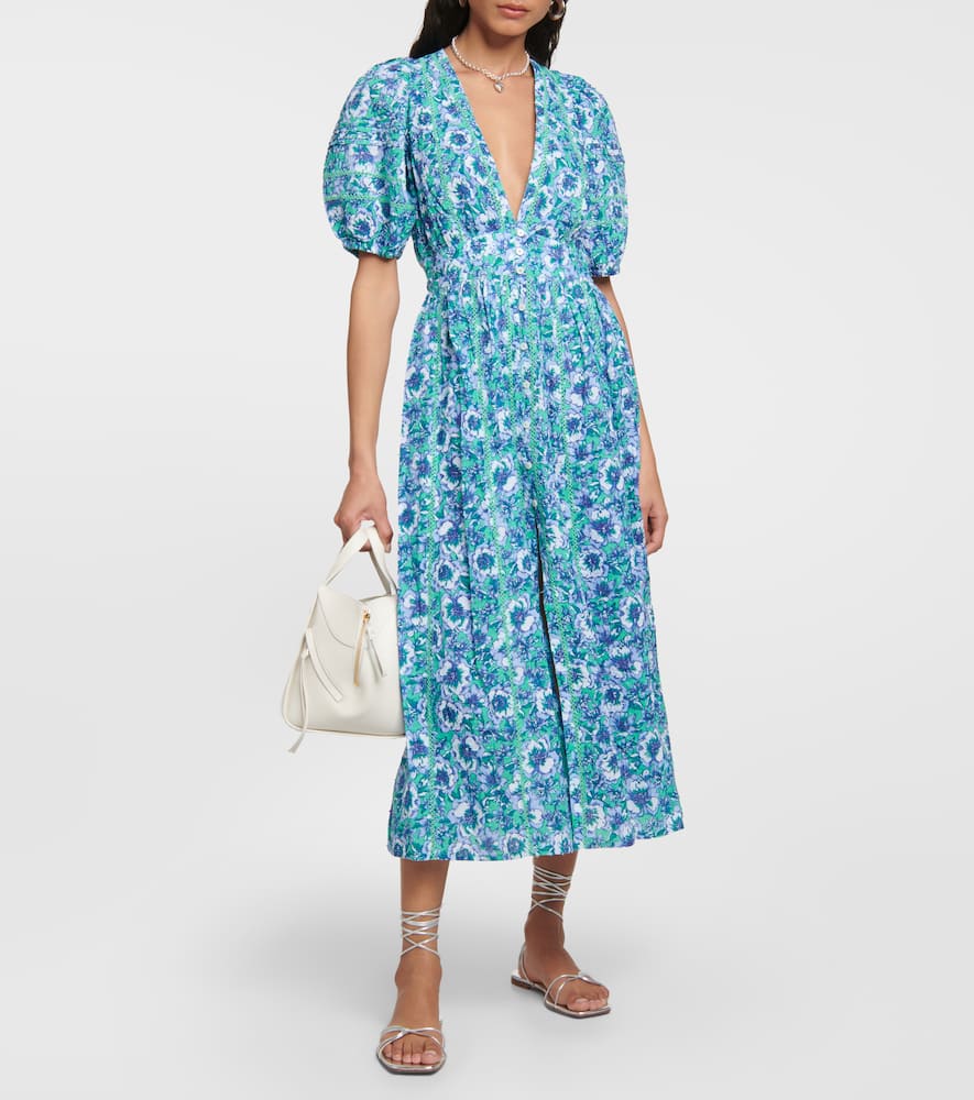 Reine floral cotton midi dress