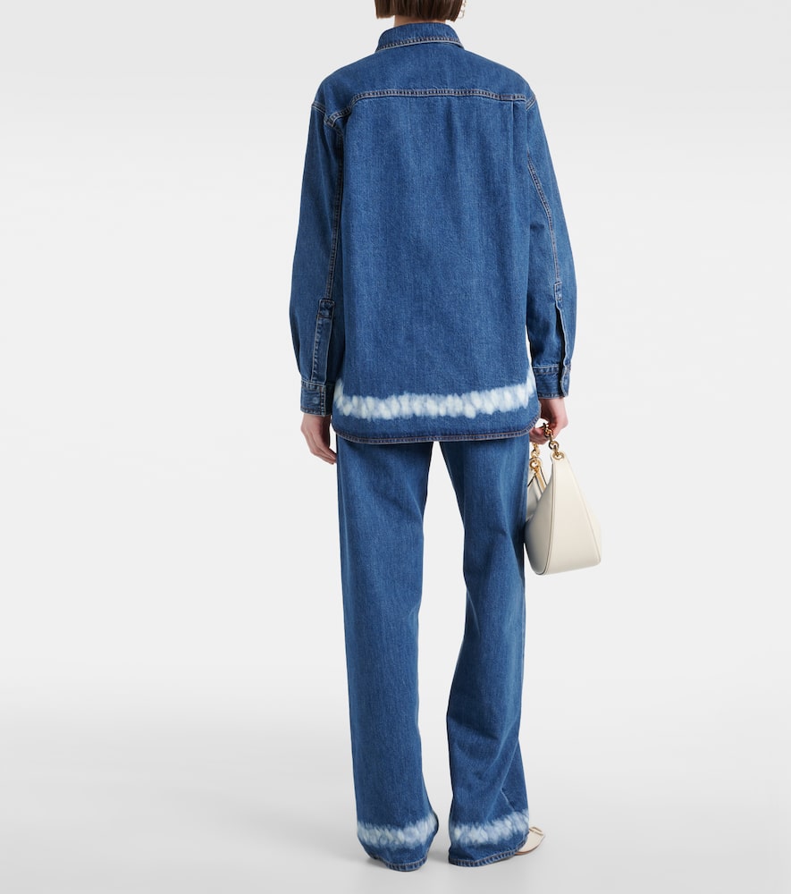VGold distressed denim shirt