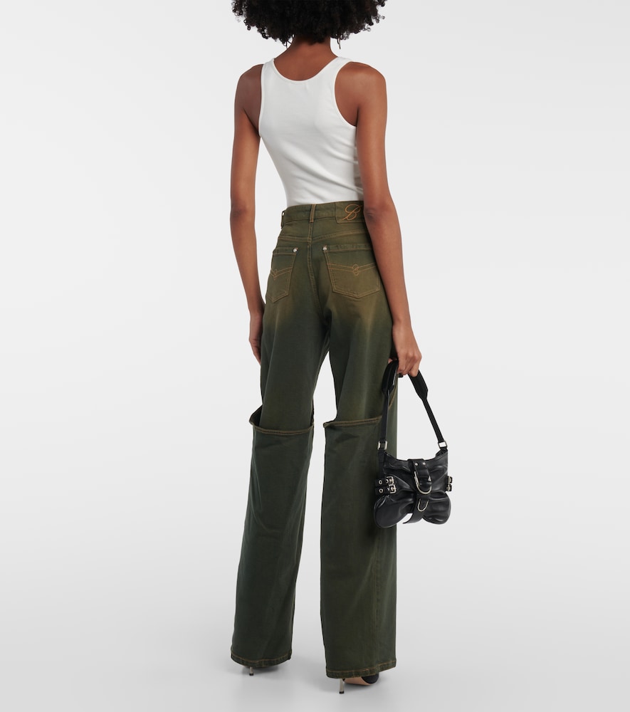 Embellished buckle boyfriend jeans