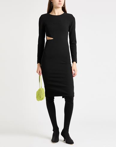 Woman Midi dress Black Size 4 Polyester, Viscose, Elastane