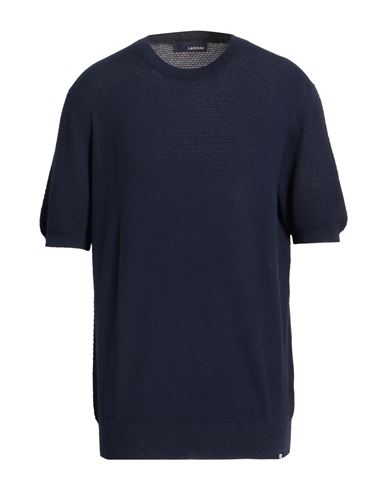 Man Sweater Midnight blue Size 44 Cotton