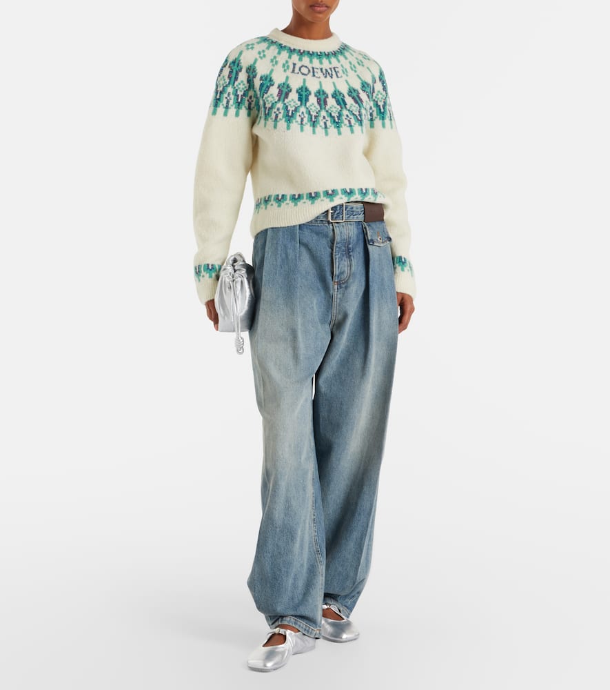 Fair Isle sequined wool-blend sweater