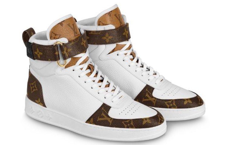 (WMNS) LV Boombox High-Top Sneakers White
