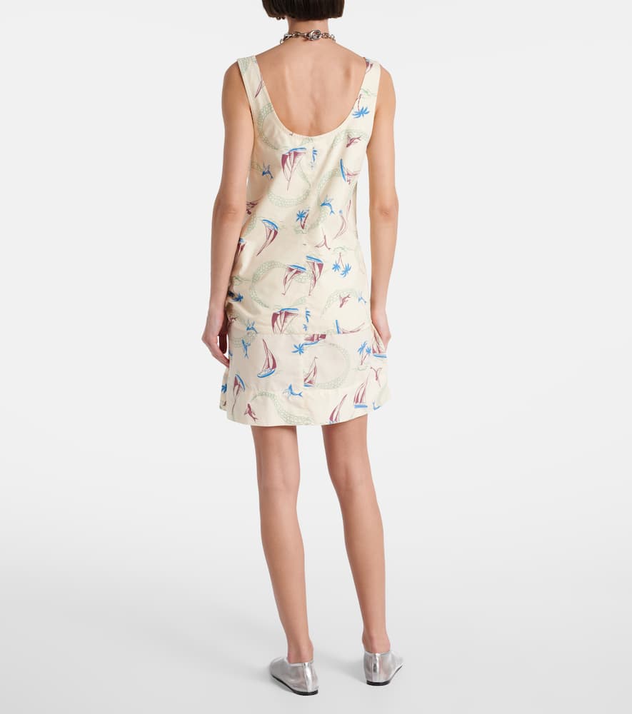 Printed cotton minidress