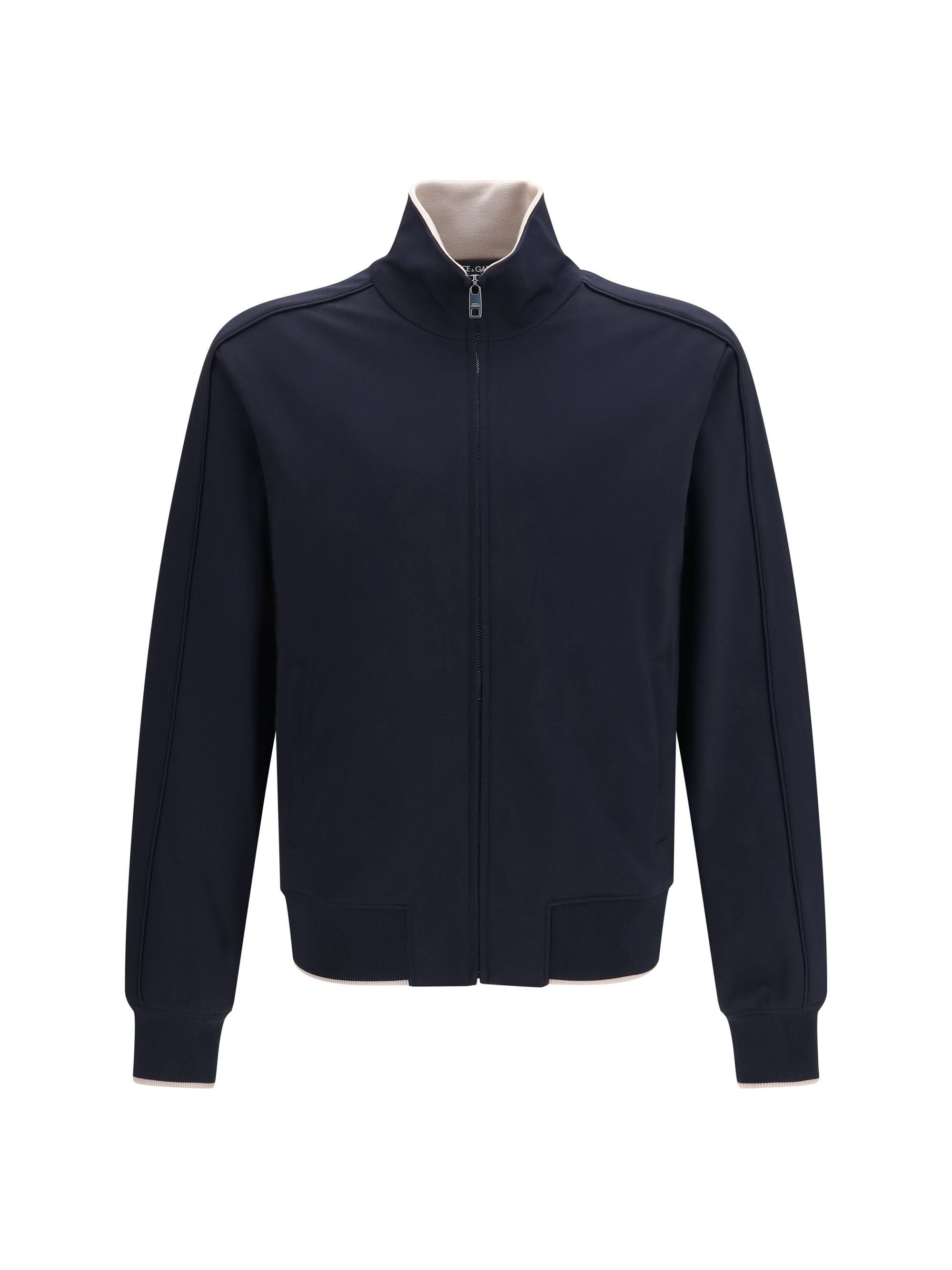 Zip Jacket with Side Bands Jacket — Navy