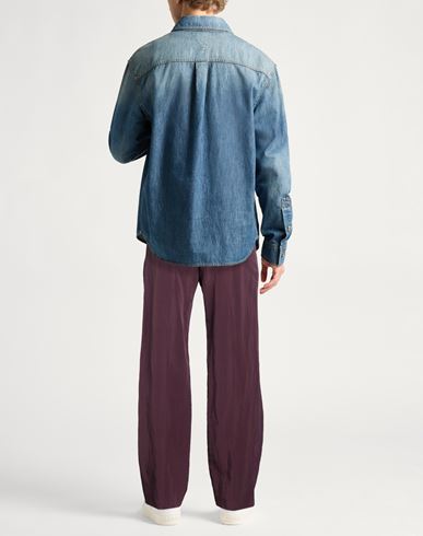 Man Pants Burgundy Size 32 Polyester, Linen, Cotton