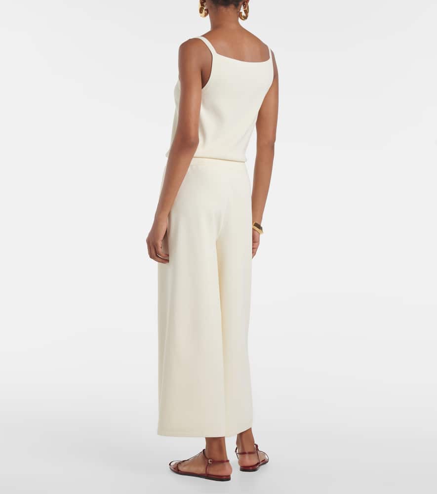 High-rise wide-leg pants