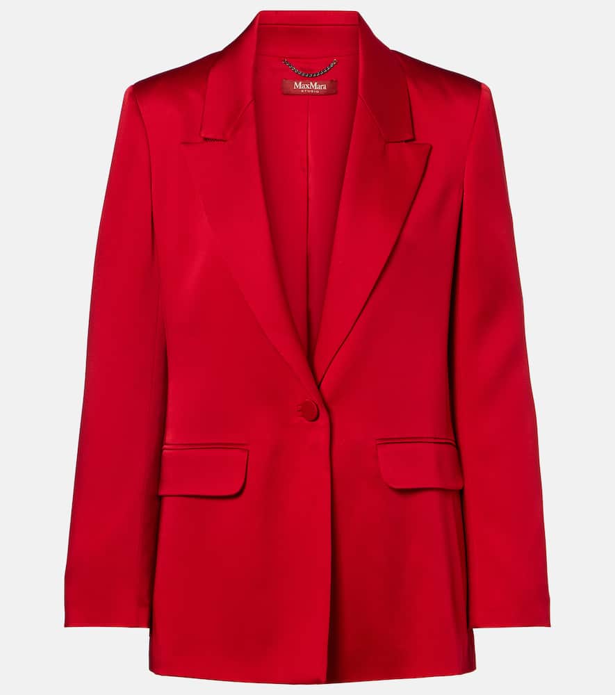 Satin crêpe blazer