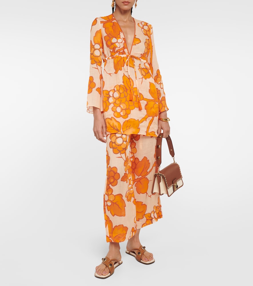 Printed ramie tunic