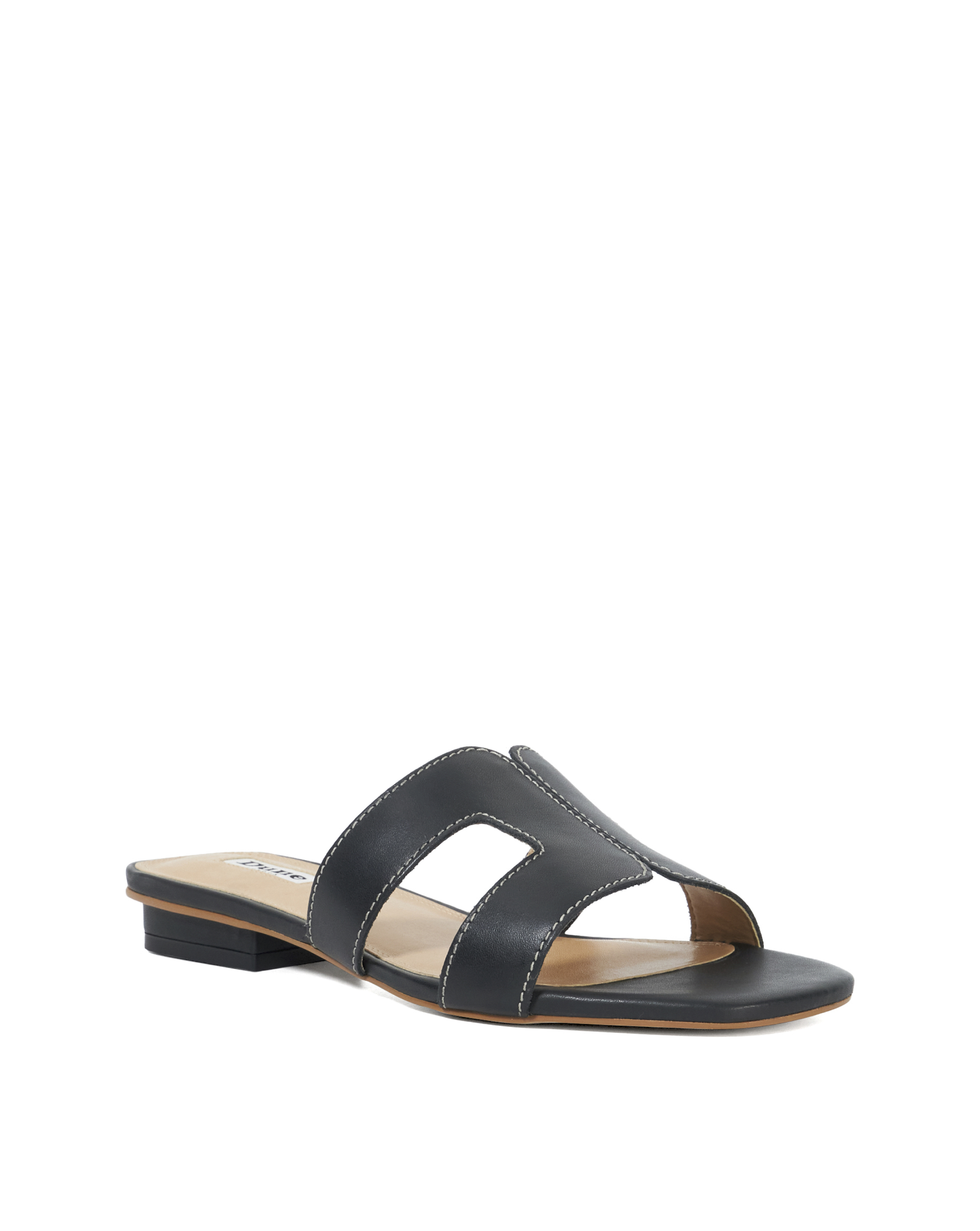 Dune Loupe Leather Sandals Wide Fit
