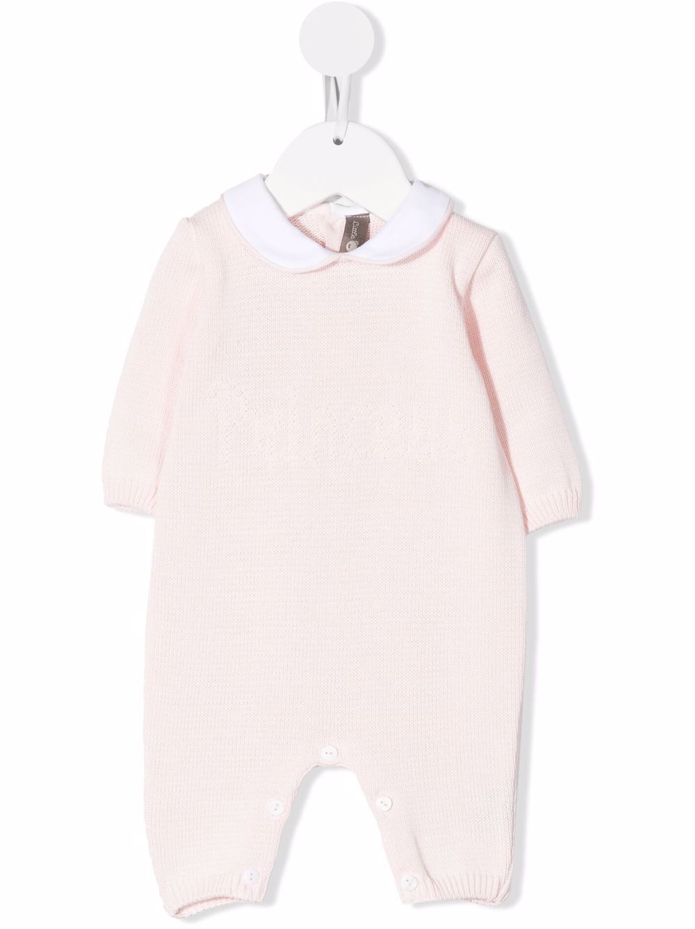 Knitted cotton romper - Pink