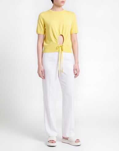 Woman Sweater Yellow Size L Viscose, Polyamide